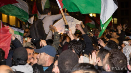 Die Teilnehmer der Demonstration in Berlin waren überwiegend muslimisch