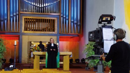 Der ZDF-Fernsehgottesdienst verliert Zuschauer. Das Bild zeigt die Proben für den ZDF-Gottesdienst aus Pirmasens