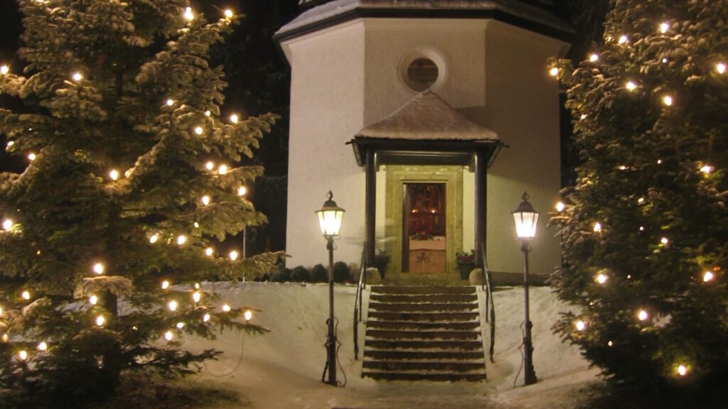 Die „Stille-Nacht-Kapelle“ steht auf den Ruinen der St.-Nicola-Kirche in Oberndorf, wo das berühmte Lied zum ersten Mal erklang