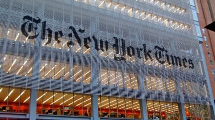 The New York Times building in New York