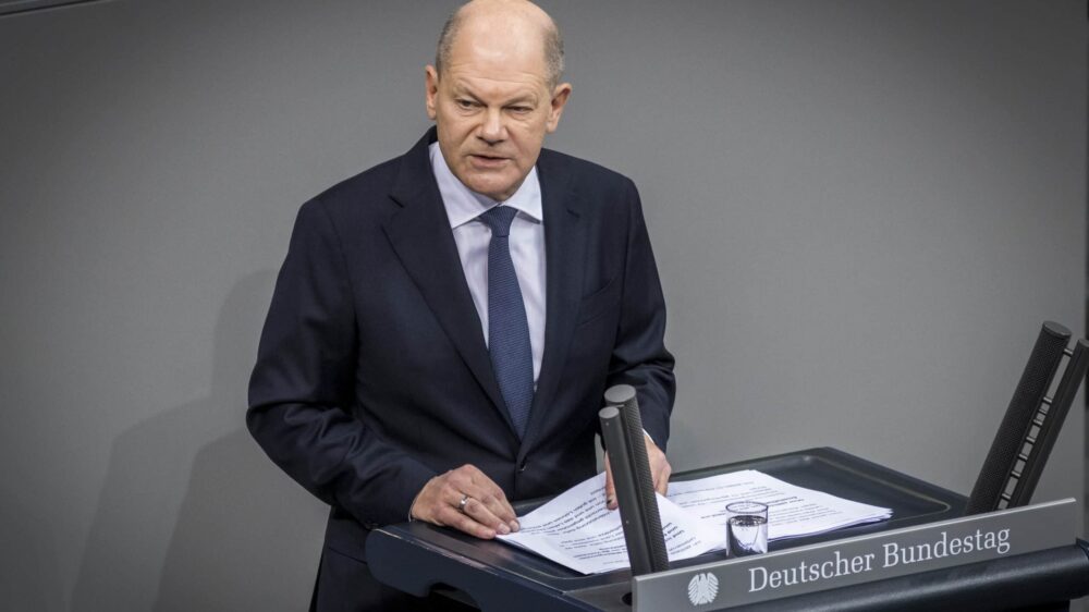 Olaf Scholz im Deutschen Bundestag am 16.12.2024