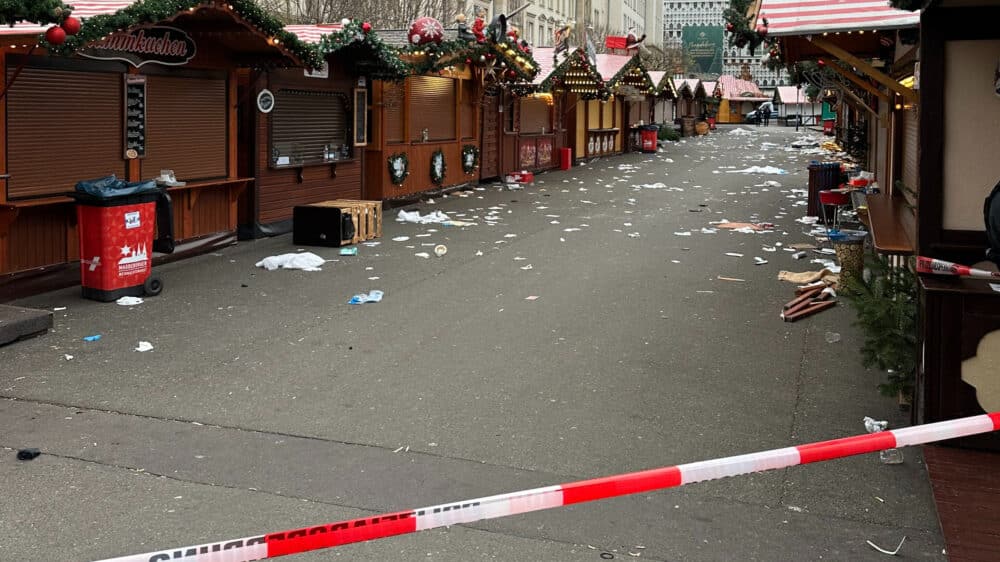 Alter Markt in Magdeburg am Tag nach der Tat